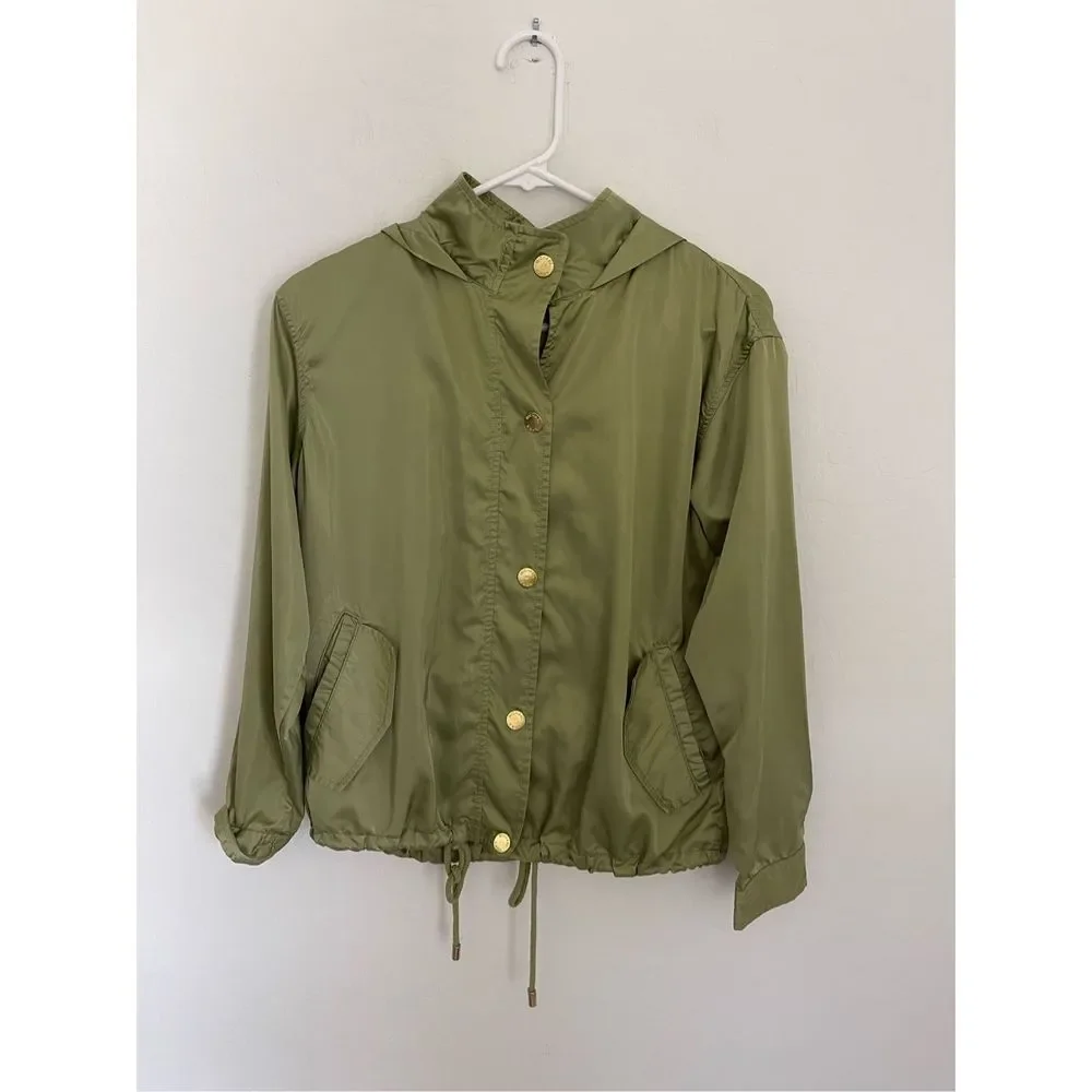 MICHAEL Michael Kors Olive Green Hooded Blouse - Picture 2 of 7